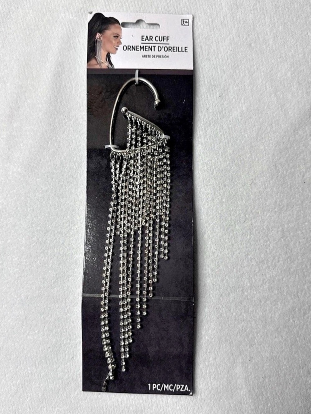 Festival Ear Cuff Silver Fringe Earrings